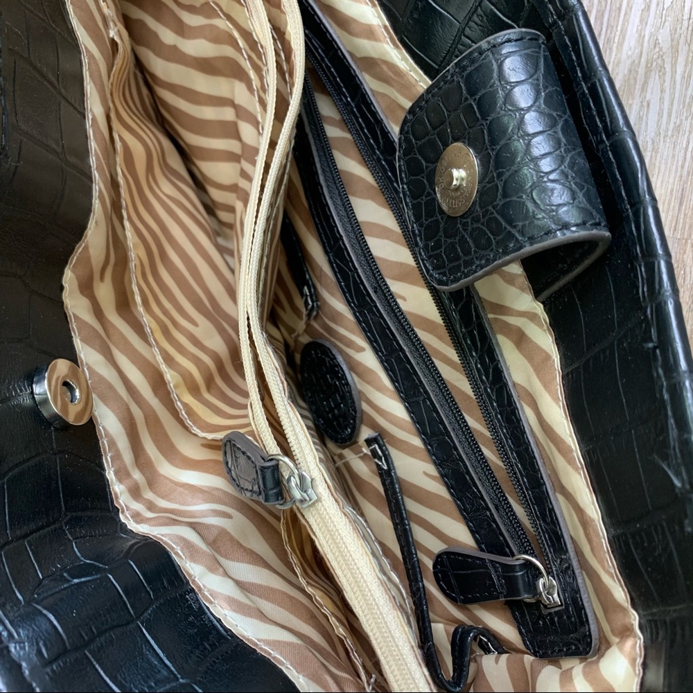 Dana Buchman Women's Black & Tan Shoulder Bag - Picture 8 of 12